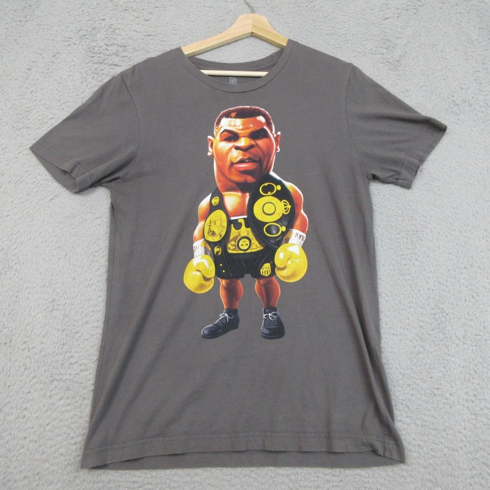 Bobby Fresh Boxer Shirt Mens Medium‎ Gray Mike Tyson Graphic Tee Boxing Champion
